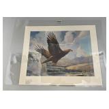 Unframed MARIO FERNANDEZ Golden Eagle Print 64/200 19" x 24"