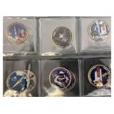 Album Of Collectible Enameled Kennedy Half Dollars The American Space Coin Collection In Album Uncirculated
