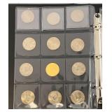 Album Of Collectible Enameled Kennedy Half Dollars The American Space Coin Collection In Album Uncirculated