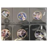 Album Of Collectible Enameled Kennedy Half Dollars The American Space Coin Collection In Album Uncirculated