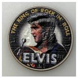 Collectible Enameled Kennedy Half Dollars "Elvis Presley"  Uncirculated