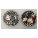 Collectible Enameled Kennedy Half Dollars "Elvis Presley"  Uncirculated