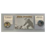 Collectible Enameled Kennedy Half Dollars "Elvis Presley"  Uncirculated