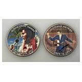Collectible Enameled Kennedy Half Dollars "Elvis Presley"  Uncirculated
