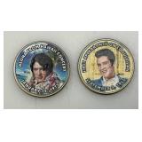Collectible Enameled Kennedy Half Dollars "Elvis Presley"  Uncirculated