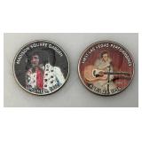 Collectible Enameled Kennedy Half Dollars "Elvis Presley"  Uncirculated
