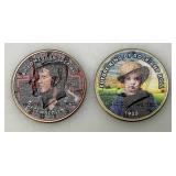Collectible Enameled Kennedy Half Dollars "Elvis Presley"  Uncirculated
