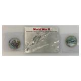 Collectible Enameled Kennedy Half Dollars War Related  Uncirculated