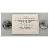 Collectible Enameled Kennedy Half Dollars War Related  Uncirculated