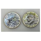 Collectible Enameled Kennedy Half Dollars War Related  Uncirculated