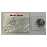 Collectible Enameled Kennedy Half Dollars War Related  Uncirculated