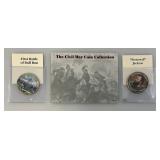 Collectible Enameled Kennedy Half Dollars Civil War Related  Uncirculated