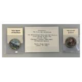 Collectible Enameled Kennedy Half Dollars Civil War Related  Uncirculated