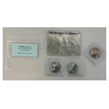 Collectible Enameled Kennedy Half Dollars Civil War Related  Uncirculated