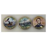 Collectible Enameled Kennedy Half Dollars Civil War Related  Uncirculated