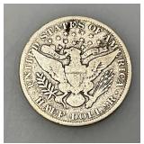 1899 Silver Barber Half Dollar In Lighted Case