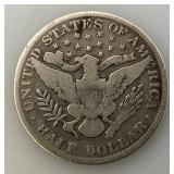 1899 Silver Barber Half Dollar In Lighted Case