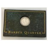 Misc. Silver Coins Including Barber Dimes And Jefferson Nickels Both In Protective Holder