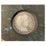 Misc. Silver Coins Including Barber Dimes And Jefferson Nickels Both In Protective Holder