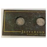 Misc. Silver Coins Including Barber Dimes And Jefferson Nickels Both In Protective Holder