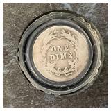 Misc. Silver Coins Including Barber Quarter And Jefferson Nickels Both In Protective Holder
