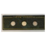 Misc. Silver Coins Including Barber Quarter And Jefferson Nickels Both In Protective Holder