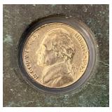 Misc. Silver Coins Including Barber Quarter And Jefferson Nickels Both In Protective Holder