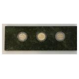 Misc. Silver Coins Including Barber Quarter And Jefferson Nickels Both In Protective Holder