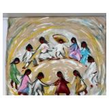 RARE Vintage Ted De Grazia "Los Ninos" Silk Scarf By Echo 26 1/2" x 26 1/2"