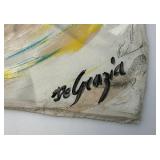 RARE Vintage Ted De Grazia "Los Ninos" Silk Scarf By Echo 26 1/2" x 26 1/2"