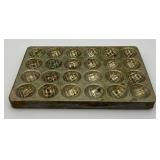 Vintage Metal Chocolate Mold 5 1/2" x 8"