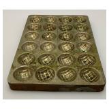 Vintage Metal Chocolate Mold 5 1/2" x 8"