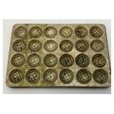 Vintage Metal Chocolate Mold 5 1/2" x 8"