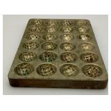 Vintage Metal Chocolate Mold 5 1/2" x 8"