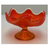 Mid Century Viking Glass 6 Pedal Candle Holder