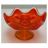 Mid Century Viking Glass 6 Pedal Candle Holder