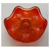 Mid Century Viking Glass 6 Pedal Candle Holder