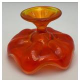 Mid Century Viking Glass 6 Pedal Candle Holder