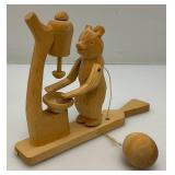 Vintage Hand Carved Wooden German Bear Toy