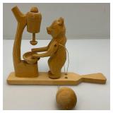 Vintage Hand Carved Wooden German Bear Toy