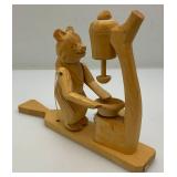 Vintage Hand Carved Wooden German Bear Toy