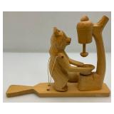 Vintage Hand Carved Wooden German Bear Toy