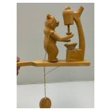 Vintage Hand Carved Wooden German Bear Toy