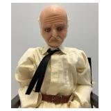 Vintage Hand Crafted Wax Grandma And Grandpa Figurines 14"