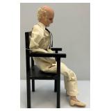 Vintage Hand Crafted Wax Grandma And Grandpa Figurines 14"