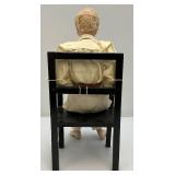 Vintage Hand Crafted Wax Grandma And Grandpa Figurines 14"