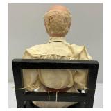 Vintage Hand Crafted Wax Grandma And Grandpa Figurines 14"