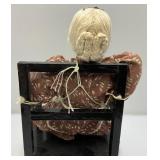 Vintage Hand Crafted Wax Grandma And Grandpa Figurines 14"