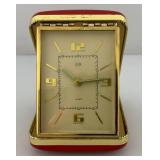 Misc. Vintage Clocks And Travel Clocks Including ELGIN And More (Chalkware Clock Horseman