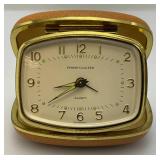 Misc. Vintage Clocks And Travel Clocks Including ELGIN And More (Chalkware Clock Horseman